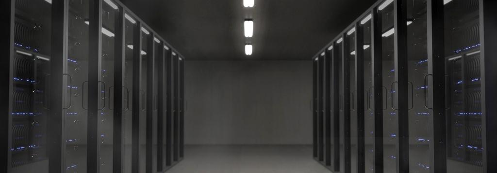 Data center servers processing digital content
